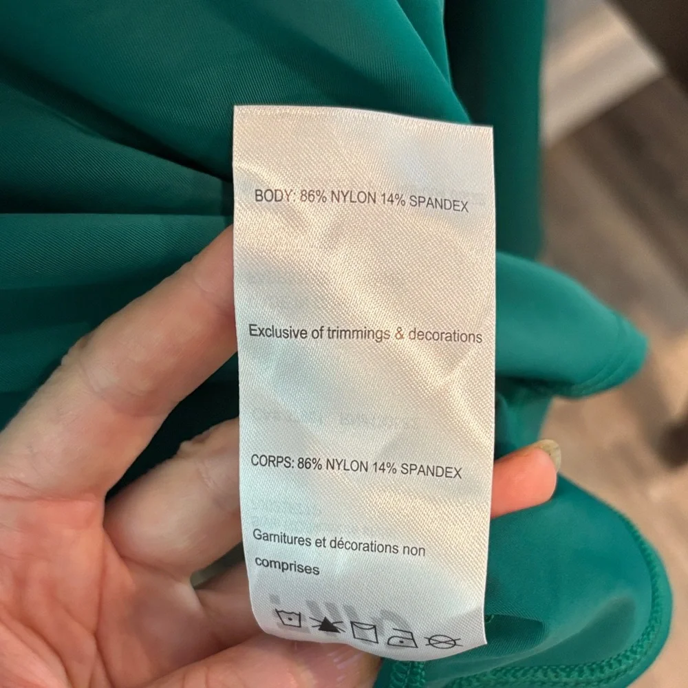 Emerald Green Long Sleeve Women's Athletic Top - Picture 6 of 7